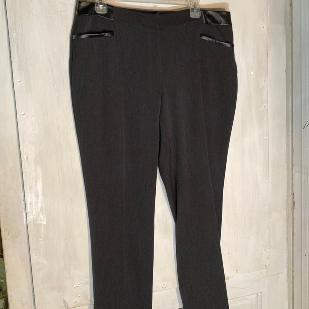RAFAELLA Curvy Tuxedo Trimmed Stretchy Dress Pants 12P
